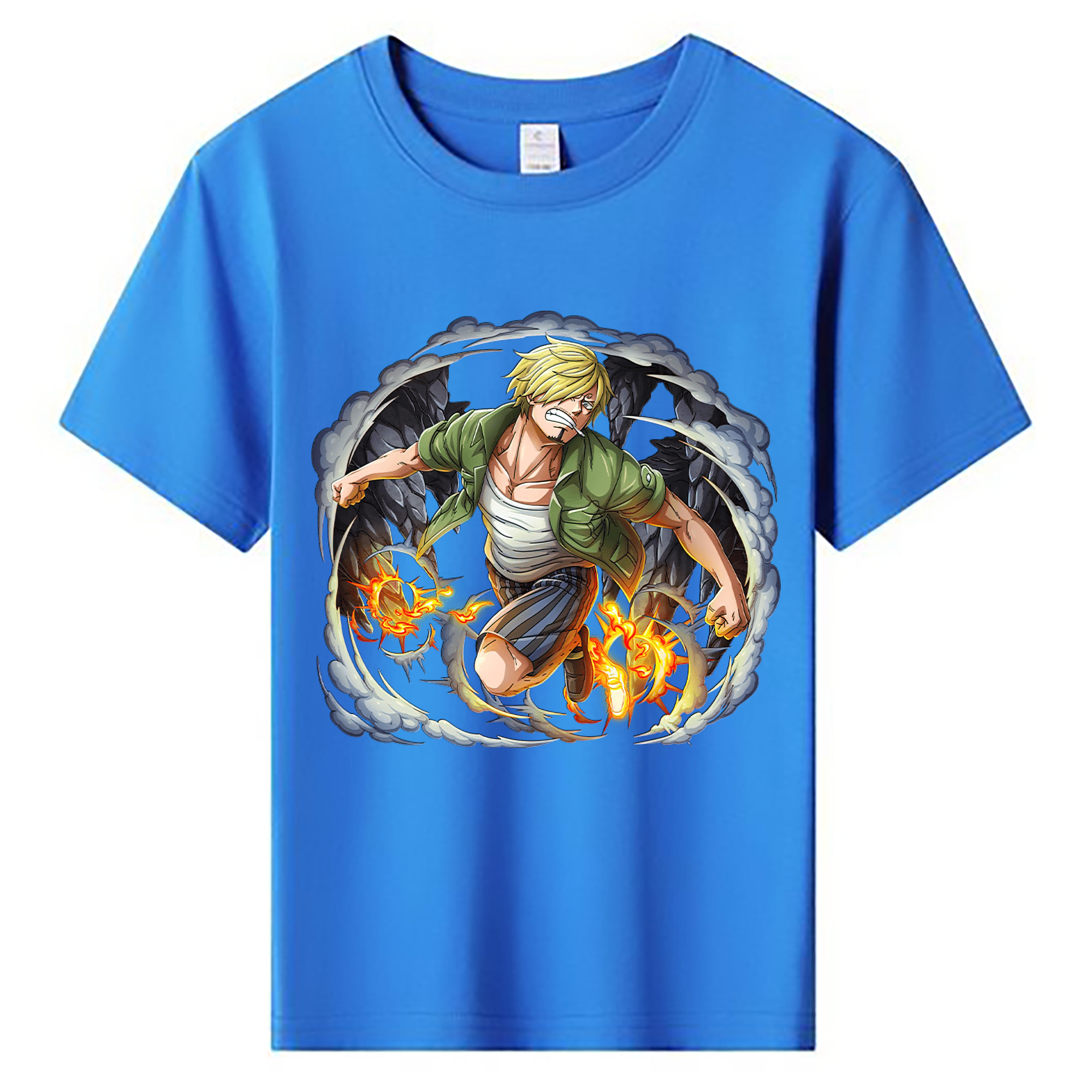 （画像用） ワンピース サンジ ONE PIECE Sanji 綿100％キッズTシャツ（フロントプリント）